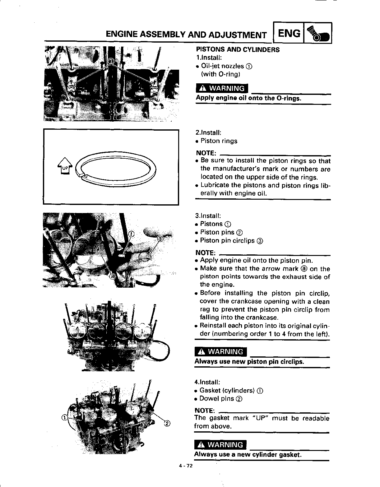 1996-2003 Yamaha YZF1000R Thunderace Servicehandbuch