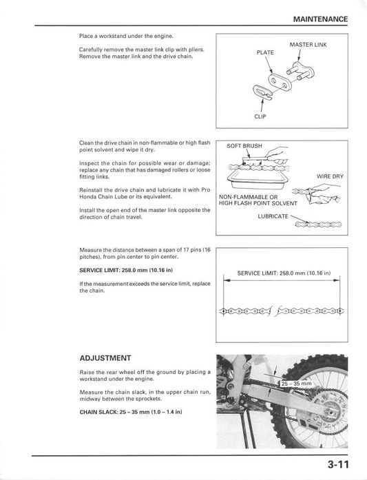 1998-1999 Honda CR125 Manual de motocross