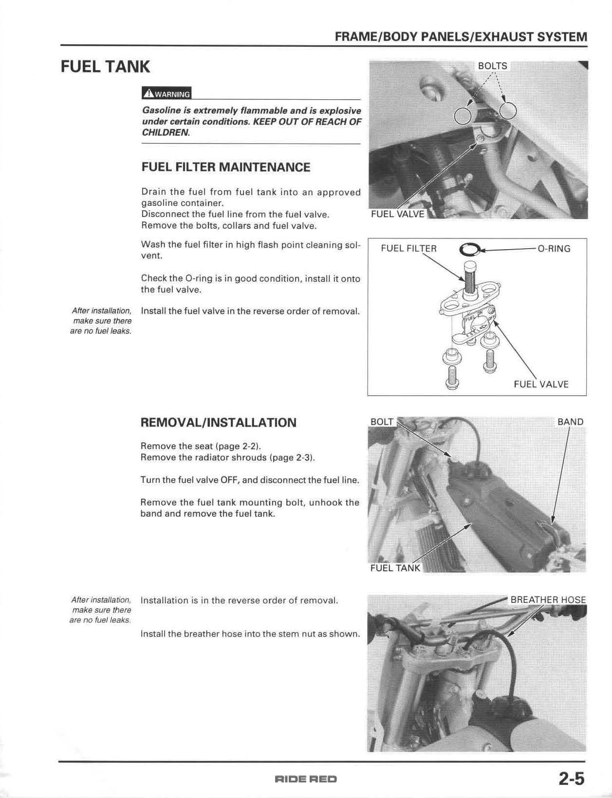 2000-2003 Honda CR125 Manual de motocross