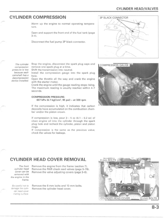 2001-2008 Honda VTX1800 C Cruiser V-Twin Manual