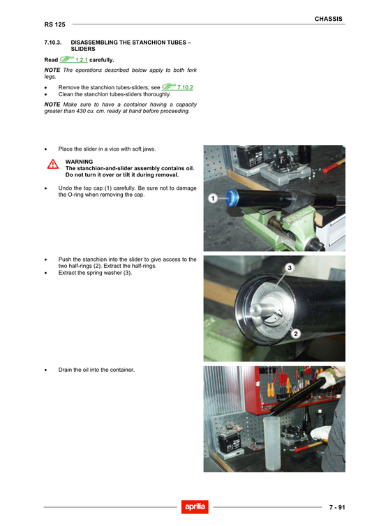 1999-2005 Aprilia RS125 2 tiempos 2T Manual