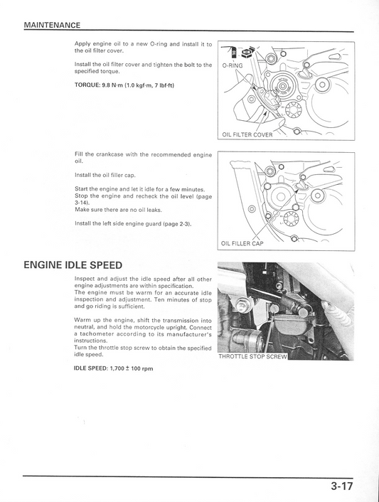 2002-2004 Honda CRF 450 CRF450R Manual