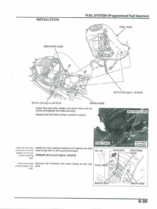 2003-2006 Honda CBR600 CBR600RR Manual