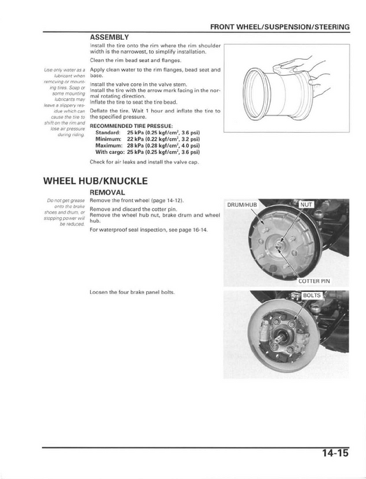 2004-2007 Honda TRX 400 FA TRX400FA Fourtrax Rancher 4x4 ATV Quad Handbuch