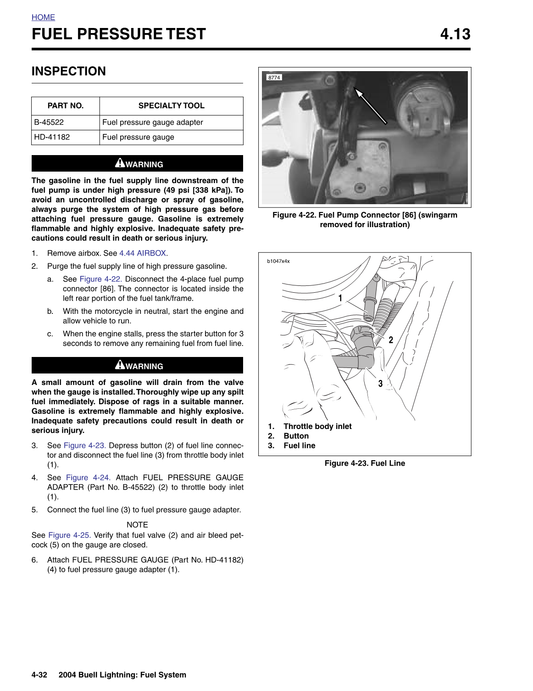 2003-2009 Buell XB12S Manual de rayos