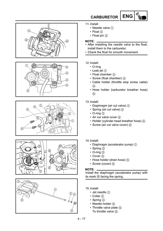 2006 Yamaha WR450F Enduro Service Manual