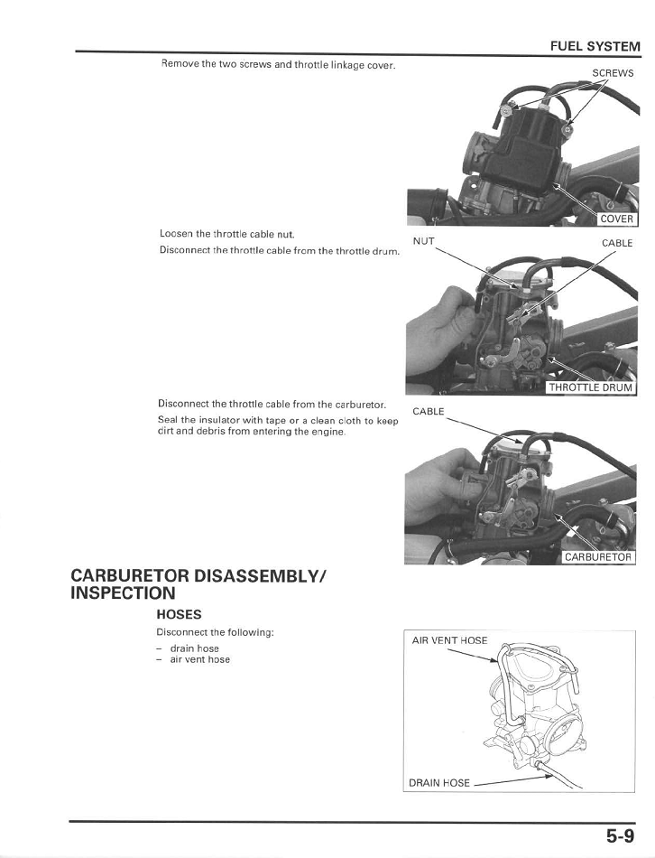 2007-2009 Honda TRX 300EX TRX300EX Sportrax ATV Quad Manual