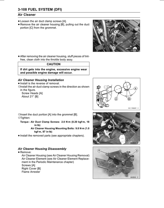 Manual de servicio Kawasaki Ninja 250R 2008-2012