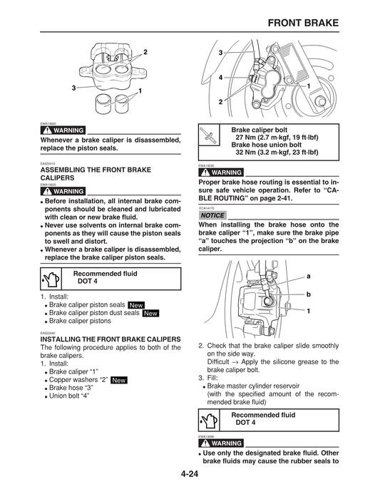 Manual de servicio Yamaha FZ6-R Fazer 2009-2017