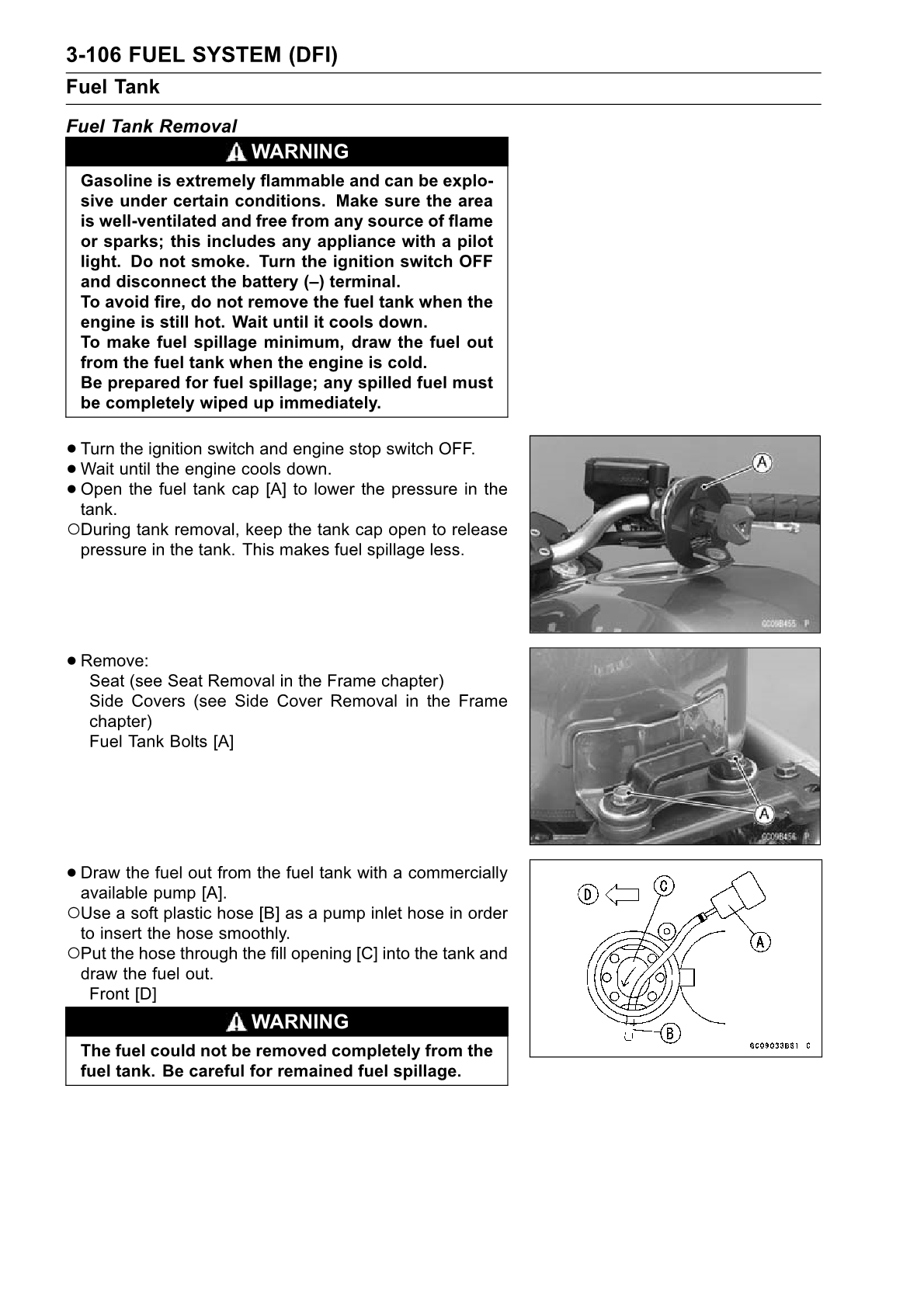 2009-2012 Kawasaki ER-6N ER650 Ninja 650R Manual de servicio