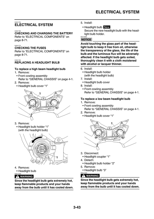 Manual de servicio del scooter Yamaha YP125R Xmax 2010-2017