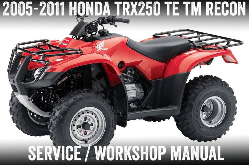 2005-2011 Honda TRX 250 TRX250 TE TM Fourtrax Recon ATV Quad Handbuch