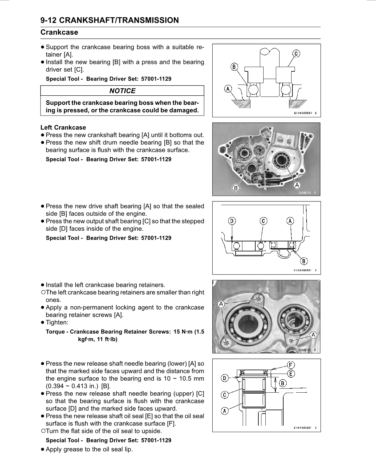 2013-2014 Kawasaki KX250F KXF250 Manual de servicio