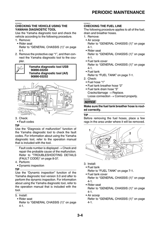 2017-2020 Yamaha MT09 MT-09 FZ09 FZ-09 Service Manual