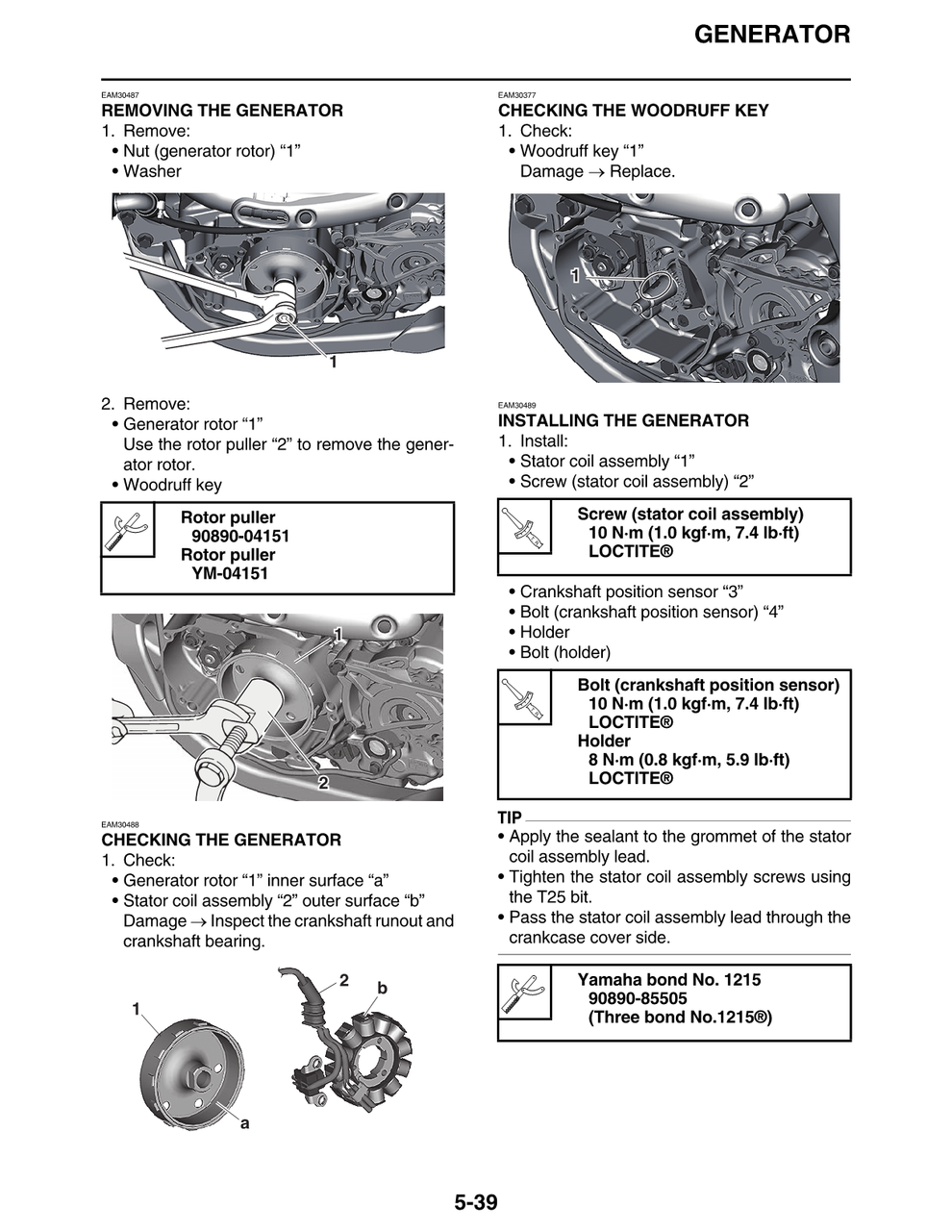 2004 YAMAHA YFZ450 SERVICE MANUAL visual data 6