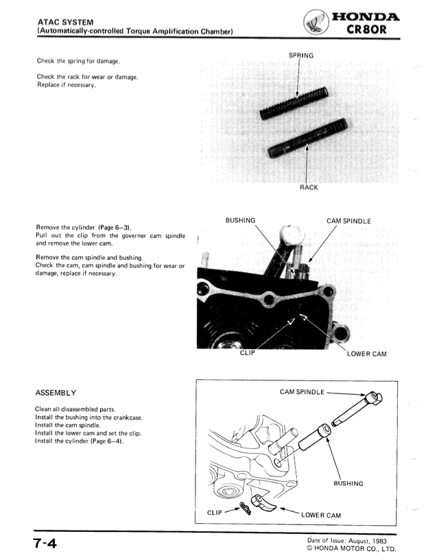 1984-1985 Honda CR80 Manual de motocross