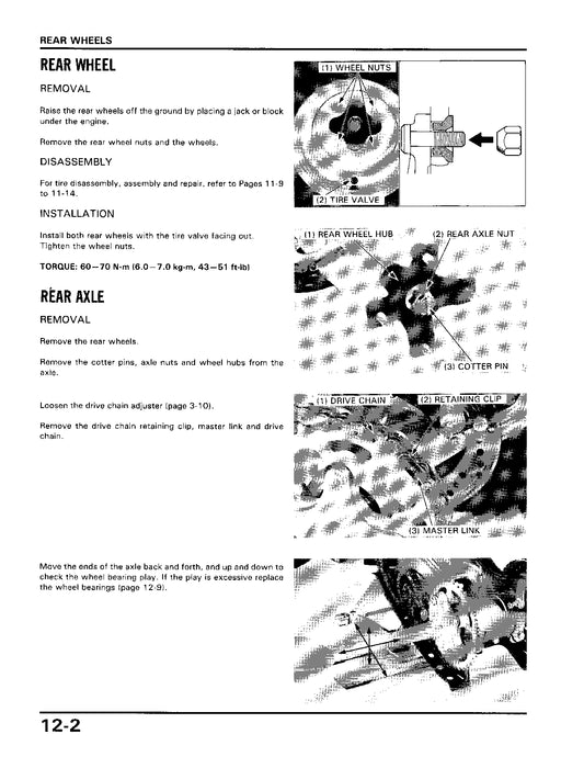 1986-1987 Honda ATC200X Trike Manual