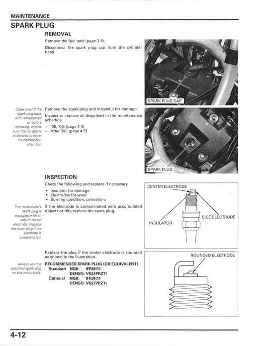 2005-2012 Honda CRF 450 X CRF450X Handbuch