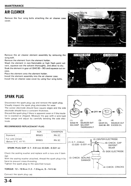 1985-1989 Honda FL350R Odyssey ATV Quad Manual