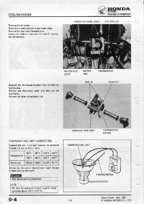 1981-1983 Honda GL500 Silverwing Handbuch