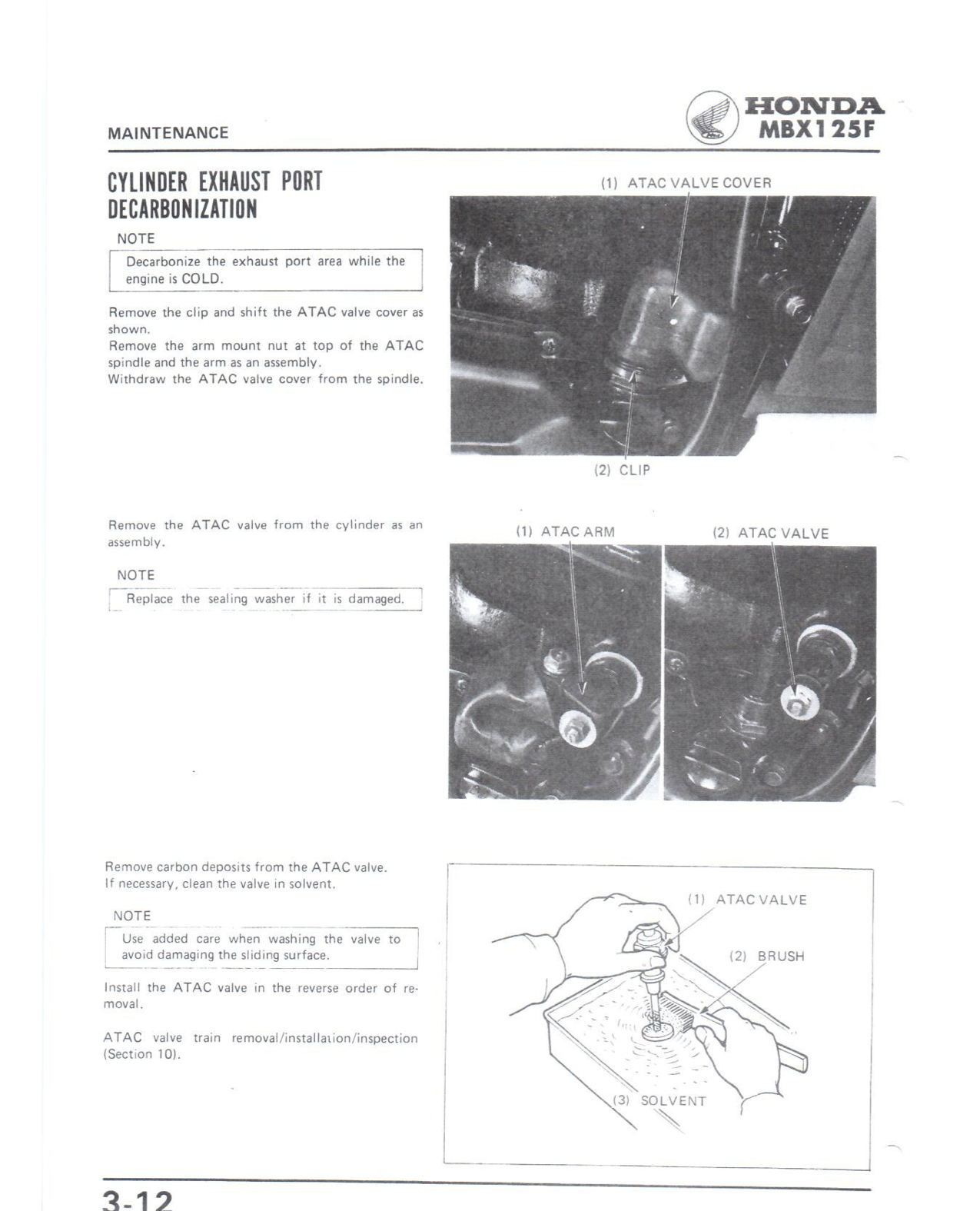 1983-1988 Honda MBX125 MBX125F Manual