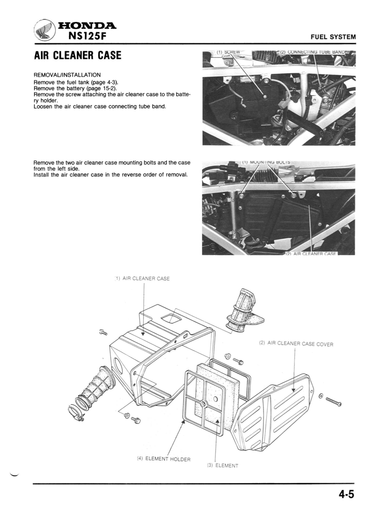 1984-1988 Honda NS125F TC01 Handbuch