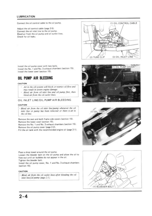 1985-1987 Honda NS400R Handbuch