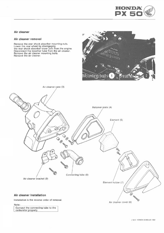 1981-1985 Honda PX50 Scooter Moped Scooter Handbuch