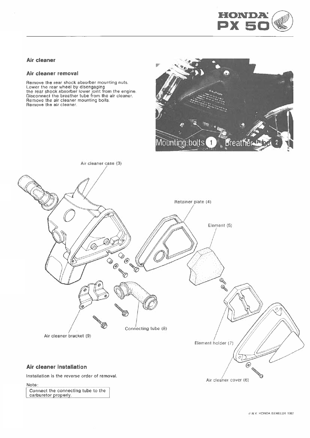 1981-1985 Honda PX-L PXL 50cc Scooter Moped Scooter Manual