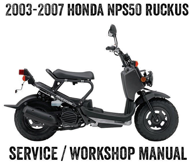 Manual de scooter Honda NPS50 Ruckus Zoomer 2003-2007