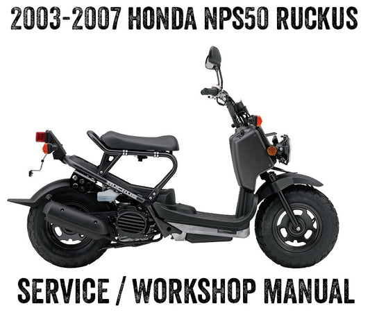 Manual de scooter Honda NPS50 Ruckus Zoomer 2003-2007