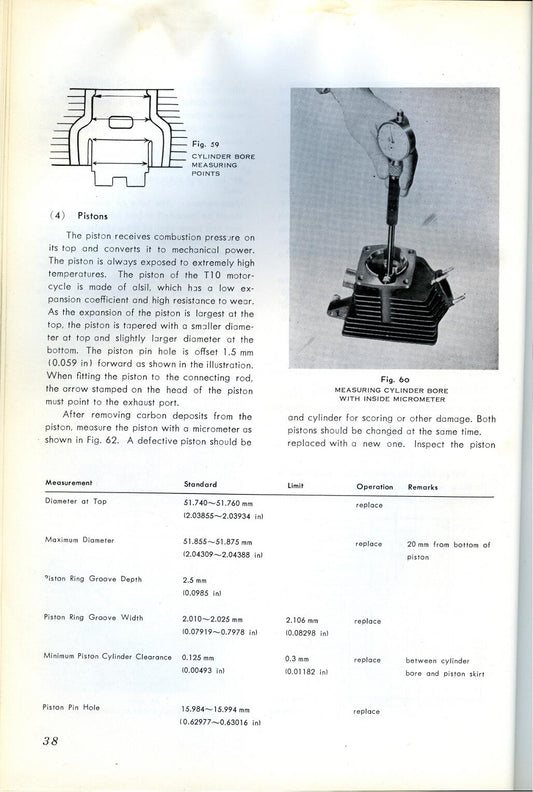 1962-1967 Suzuki T10 250cc Servicehandbuch